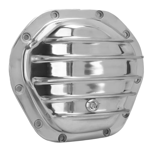 Keenso Couvercle de Différentiel, Aluminium Poli, Couvercle de Différentiel à 10 Boulons, Compatible avec 44 Avant pour F-100, Bronco (Brillant)