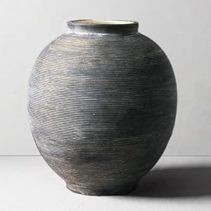 Black Ceramic Flower Vase, 9.8″ H, Black Bronze Glaze