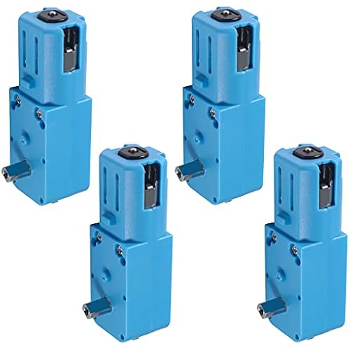 4Pcs Metal Gear Motor TT DC 3V-6V Gear Motor Ratio 1:90 All Metal Speed Reducer Gear Box Motor Single Axis Motor for Robot Smart Car DIY RC Toys Electric Motor Gearbox Blue