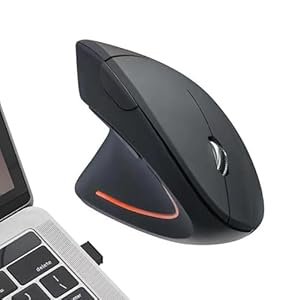 Générique Mice Ergonomique sans Fil pour PC | Contrôle Vertical USB Rechargeable | École de Bureau de Divertissement Compact Accessoire Portable