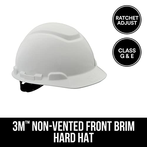 3M Non-Vented Hard Hat with Ratchet Adjustment #TOP10