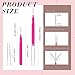 Lallisa 100 Pieces Micro Eyebrow Spoolie Brush with Cap Brow Lamination Tool Eyelash Brush Multifunctional Micro Lash Comb for Eyelash and Eyebrow Extensions Tool(Pink)