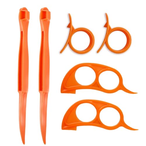 Orange Citrus Peelers, Cosmer Set of 6 Plastic Easy Slicer