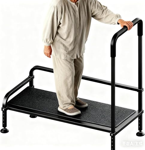 Tlongxia Suitable for The Elderly and Children with Auxiliary handrails, Anti Slip, Adjustable Height, Side Sofa, footrest Stool，Step Stool for Bedroom, Bathtub, Car (White) by Tlongxia - Used condition - Image 6