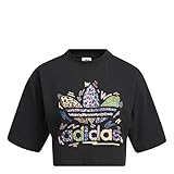 adidas Damen Loveuni Crop Te T Shirt, Black/Multicolor, 36 EU