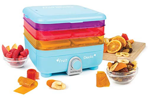 Nostalgia FSM3 Organic Leather and Fruit Chip Snack Maker, Blue