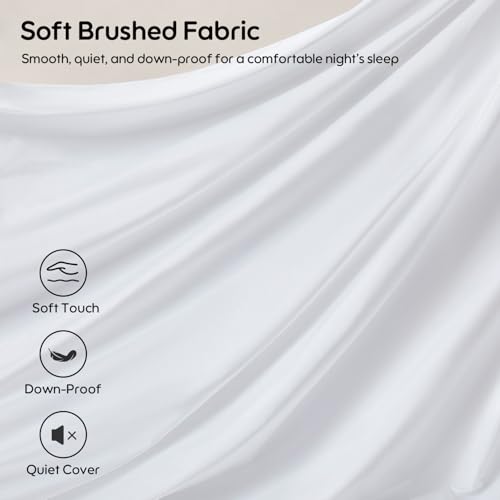 Swandream Goose Feather and Down Bed Pillows Standard Size Set of 2, Luxury 3-Chamber Pillows with Soft & Down-Proof Cover, Fluffy Plush Hotel Pillows for Side, Back & Stomach Sleepers - image 3