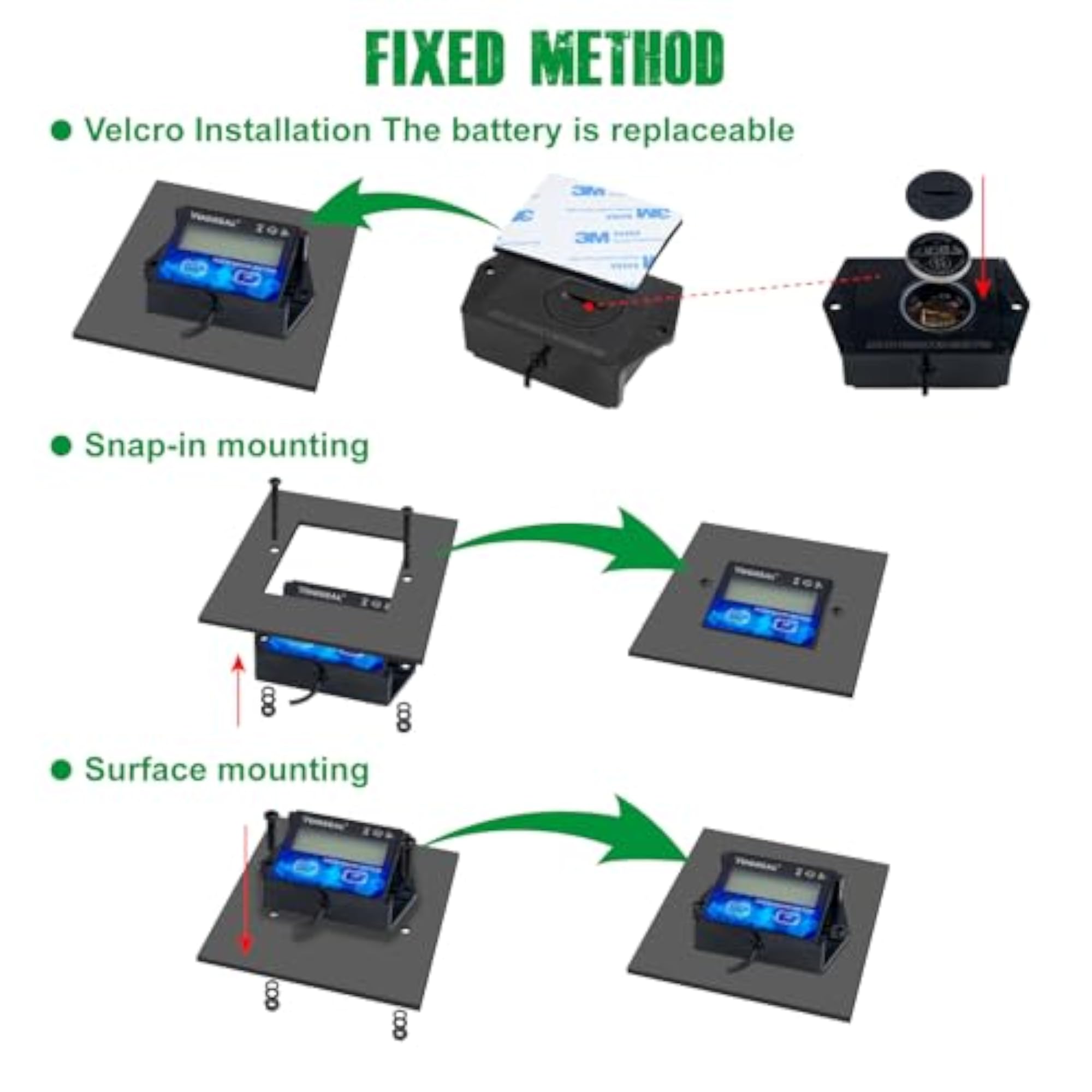 Digital Tachometer Hour Meter Maintenance Reminder
