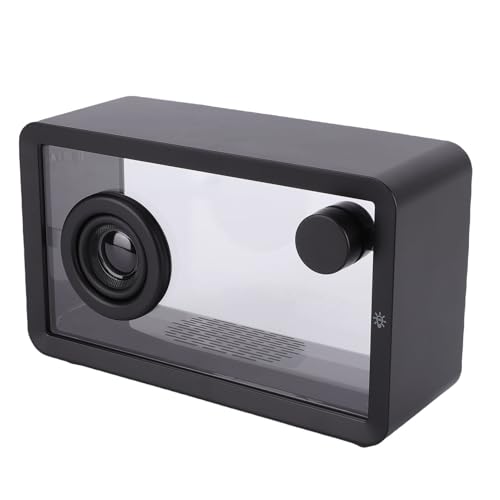 Tonysa Transparenter Kabelloser Bluetooth-Lautsprecher, Kraftvoller Sound, Stereo-Sound, Tragbarer Bluetooth-Lautsprecher mit RGB-Lichtern für Büro, Party, Camping, Dusche, Zuhause,