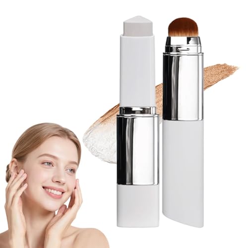 Glowluna Base De Maquillaje - Base de maquillaje adaptable con brocha incorporada, fórmula vegana hidratante, acabado natural, duración 12 horas, cobertura ligera a media. (Medium)