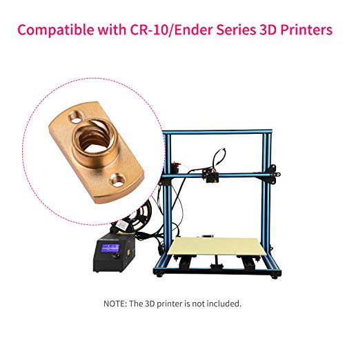 Btuty 2pcs T8 Parafuso Porca De Latão Porca Em Forma De T 8mm Diâmetro Interno Compatível com CR-10
