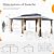 MELLCOM 12x20ft Hardtop Gazebo, Polycarbonate Double Roof Aluminum Gazebos, Outdoor Waterproof Pergola with Netting and Curtains for Backyard, Deck, Patio