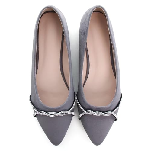 Image of Stunner Womens Flats Fashion Pointed Toe Bowknot Ballet Flats Cute Slip On Dress Flats Comfortable Party Wedding Flats2