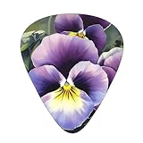 Gitarrenplektren in Einheitsgröße, 3 verschiedene Stärken, personalisierbar, mit Aufbewahrungsbox, Stiefmütterchen, Perfektion, Gitarrenzubehör für Bass-, E-Gitarre, Akustikgitarren-Liebhaber