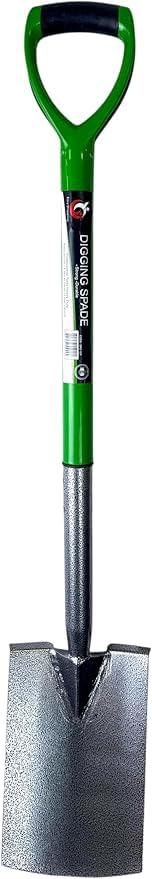 OptiProducts Heavy Duty Garden Digging Spade with D-Handle