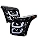 SPEC-D TUNING Glossy Black LED Bar & Signal Projector Headlights Compatible with GMC Yukon/Yukon XL, Left + Right Pair Headlamps Assembly