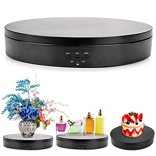 Leadleds Soporte de exhibición de la placa giratoria eléctrica, 360 grados plataforma giratoria para fotografía video tiroteo accesorios joyería (negro) Cover