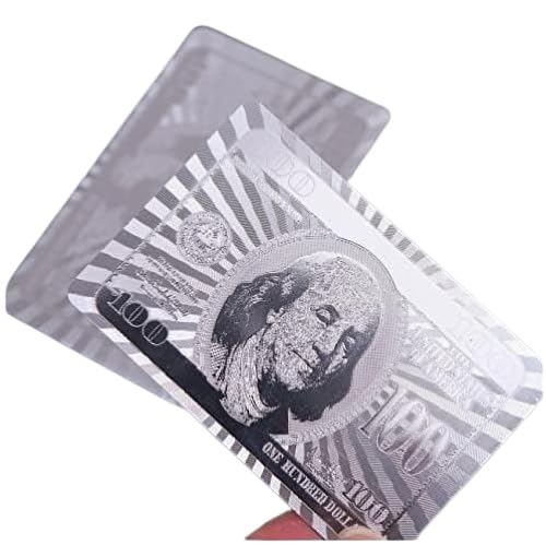 YPShoppy Premium PVC Plastic SPlaying Cards Poker Cards Silver Waterproof Playing Cards Washable Flexible Use for Party Game