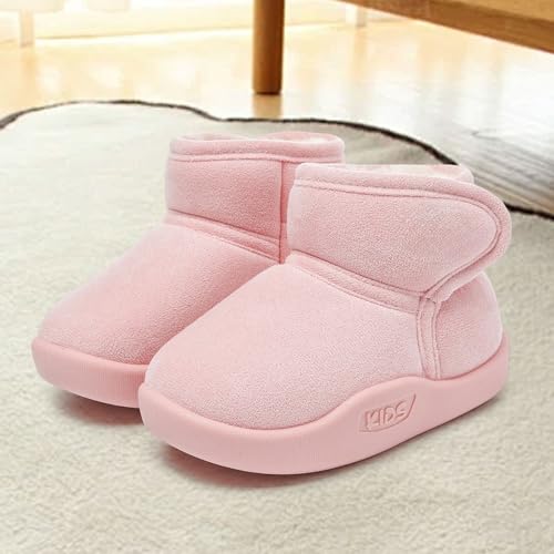 IWIHMIV Girl Winter Shoes Thick Soft Sole Warm Cotton Shoes Non Slip Fashion Casual Comfortable Soft Flat Ankle Boot3