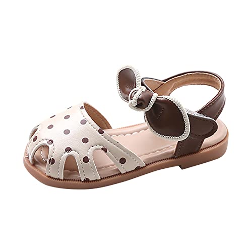 Toddler Girl Beach Cute Shoes Soft Soled Dot Non Slip Bowknot Children Breathable Outdoor Lightweight Closed Toes Sandals