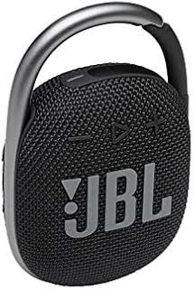 JBL Clip 4: Portable Speaker with Bluetooth, Built-in Battery, Waterproof and Dustproof Feature - Black (JBLCLIP4BLKAM)