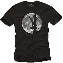 T-Shirt Hombre Manga Anime Comic - Camiseta Ryuk Shinigami Death Note Negra M