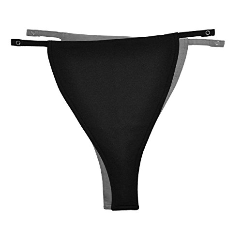 Cleava Snap-To-Bra Mock Camisole [259] Black & Gray - SOLID (Two in a Pack) - Original Classic.