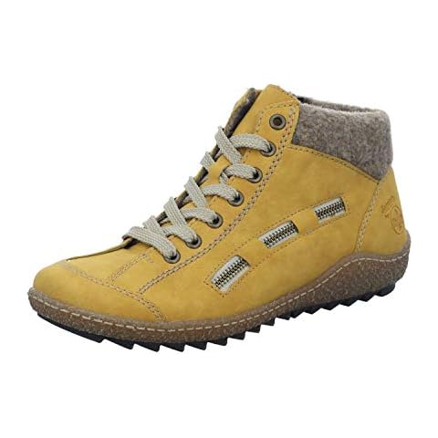 Rieker Women's L7543 Yellow Hi-Top Trainers Cover