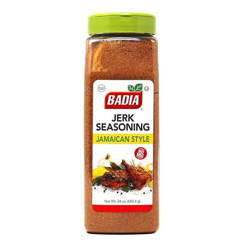 Badia Jerk Seasoning Jamaican Style, 24 oz - Bold, Spicy Caribbean Blend, Dry Rub, Grilling, Chicken, Pork, Seafood, Vegetables, Gluten Free, No MSG