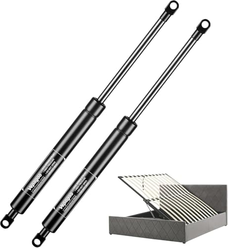 Vepagoo 250mm 300N Gasdruckdämpfer Gasdruckfeder, 30kg Gasfeder für Bettkasten, mülltonnenbox, Möbel, Wohnwagen, Bodenluken und andere Schwerlastanwendungen, M6 Ösenköpfe, 2 Stück