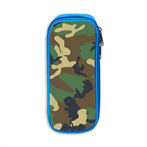 Preisvergleich Produktbild Camouflage Green Pencil Pen Case Beuteltasche Student Stationery Office Kosmetische Schminktasche Aufbewahrung Blau