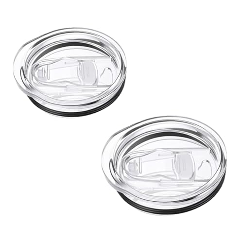 Dwwffer 2 Pack Replacement Lids, Straw Friendly,Spill Proof Splash Resistant Silicone Sliding Covers for Skinny Tumbler Travel Coffee Mug 2.75 inches in diameter (20 OZ)
