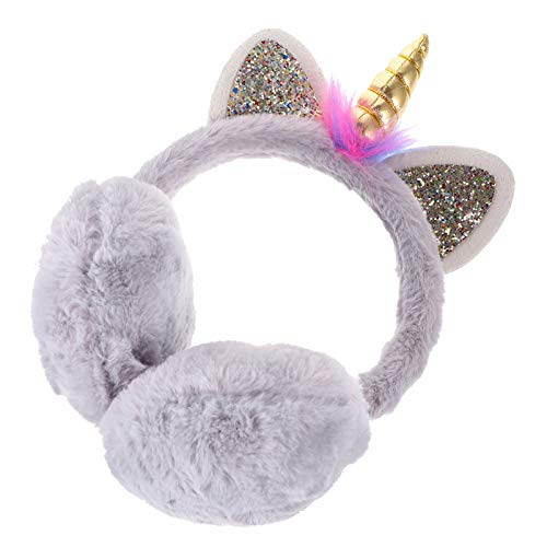 jojofuny Unicornio Orejeras Invierno Cálido Felpa Orejeras Animales Orejeras Diadema Navidad Orejeras para Mujeres Niñas Cover