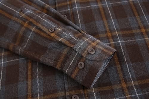 Alex Vando Mens Button Down Shirts Regular Fit Long Sleeve Casual Plaid Flannel Shirt