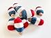 5cm handmade felt bomb pops - Quantity: 10 - Color: red white and blue - 100% Wool Poms for Crafting, Garland Making, Patriotic Decor, 4th of July Banner, DIY Popsicle Bunting