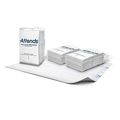 Attends Supersorb Advanced Premium Disposable Underpads for Severe Incontinence, 30