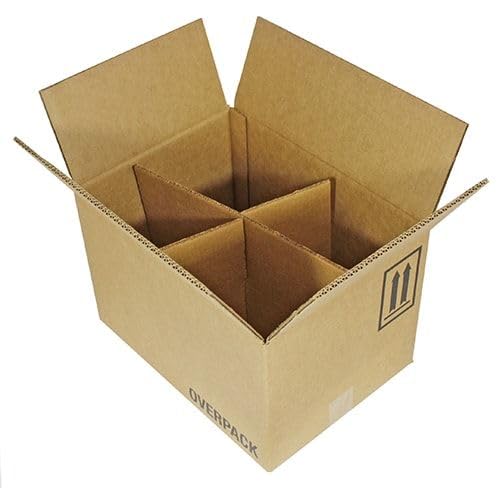 4 x 5 Liter (1.32 Gallon) UN Rated Jerrican- Overpack Kit - (Blue) 3H1/Y