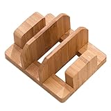 Kunovo Bamboo Pot Lid Holder,Cutting Board Organizer,Baking Sheet/Pan Organizer Rack for Cabinet (GGJ-A)