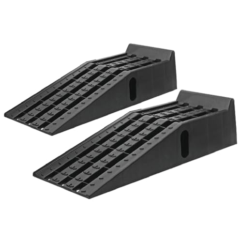 LAUCO Omni Car Ramps 6.6in Car Lift for Oil Changes and Jack Support, Car Ramps for High Lift, Vehicle Ramps for Garage, 35.5'' x 12'' x 8.5'', Pack of Two - 10,000 lbs. Capacity Per Pair - 17490