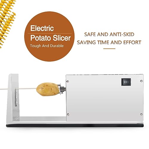 Cortador eléctrico de papas tornado espiral acero inoxidable miniatura 5