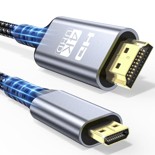 Cable Micro HDMI a HDMI 1m, 4K@60Hz Cable MicroHDMI 2.0 con