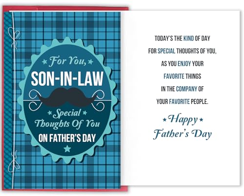 Bablira Son-In-Law Father’s Day Card, Sweet Fathers Day Card from Parents-In-Law, To a Wonderful Son in law on Father’s Day