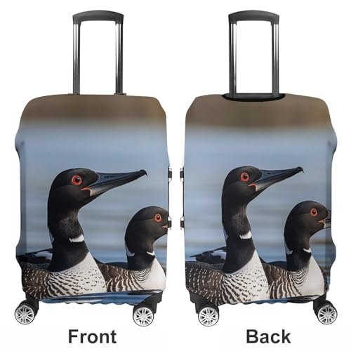 Carry on Luggage Cover Loon Birds Suitcase Covers for Luggages Tsa Approved Travel Luggage Sleeve Protector Elastic Suitcase Protector Anti-Scratch Washable Fits 19-30 Inch Case -L3