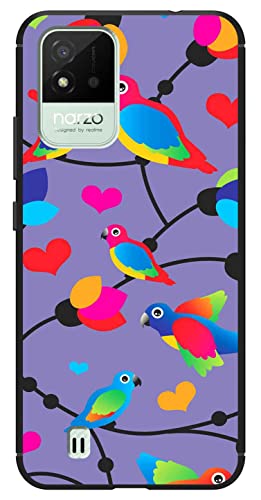 Amazon Brand - Solimo Mobile Case Rubber Pouch for Realme Narzo 50i (SOLRMN50ICF0205_Multicolor)