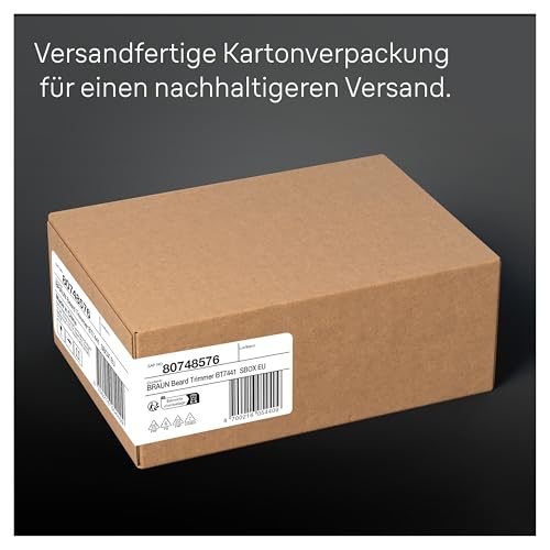 Braun Barttrimmer Series 7, Elektrischer Bartschneider Herren mit 8 Zubehörteile, Ultrascharfe...