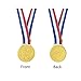 Fintoriel Gold Medals Set with Ribbon, 12 Pieces, Zinc Alloy Medal Awards for Kids and Student, Party, Games, Competitions