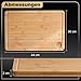 Deer & Oak Schneidebrett Holz – XXL Bambusbrett 44x30x2cm, Vorgeölt & Wasserabweisend, Messerfreundliches Küchenbrett für Fleisch, Gemüse & Brot