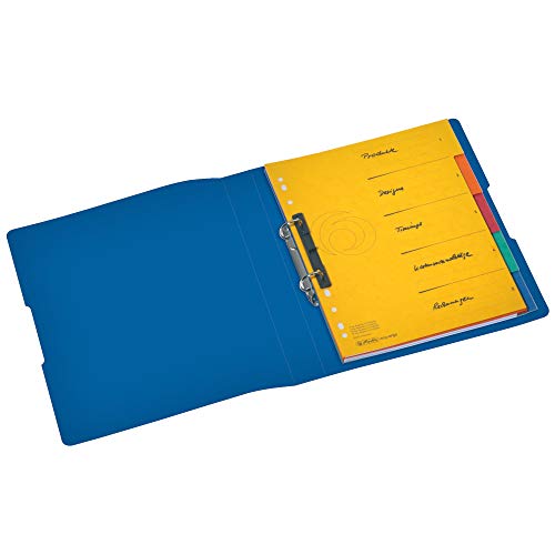 Herlitz 11217171 Ringbuch A4 (PP, 2-Ring-Kombi-Mechanik, 3,8 cm Rücken, 25 mm Füllhöhe) opak blau