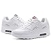 PADGENE Femme Baskets Mode Chaussures Sport Course Sneakers Fitness Gym athlétique Multisports Outdoor Casual,Blanc,40 EU