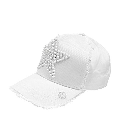 アンコキーヌ スタッズキャップ＜スター＞白×白 7014-0101 ユニセックス AnneCoquineのサムネイル